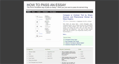 Desktop Screenshot of howtopassanessay.com